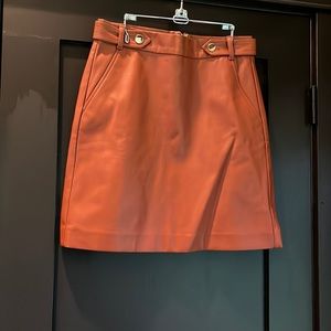 Loft faux leather orangey brown size 2